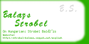 balazs strobel business card